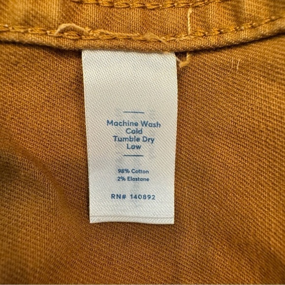 Marine Layer Cropped, Straight Leg Pants, Dark Mustard, Pockets, Belt Loops, 8 - Picture 6 of 6